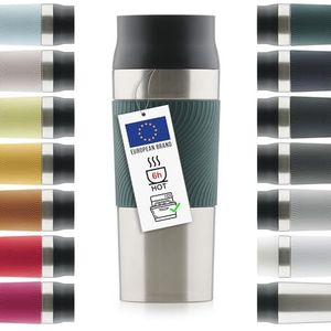 Blumtal Thermosbeker Classic - Lekvrij, BPA-Vrij en Vaatwasserbestendig - Hoge Kwaliteit Thermosfles met Quick-Press Sluiting - Travel Mug 500 ml - Donkergroen