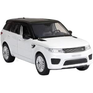 Mini Legering Klassieke Auto Voor Land Ra&nge Ro&ver SUV 1:32 Diecast automodel Trek metalen speelgoedvoertuigen Legering speelgoedauto cadeau (Color : White)