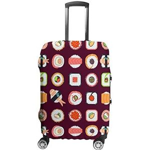 Japans voedsel sushi patroon print reizen bagage cover wasbare koffer beschermer past 19-32 inch bagage