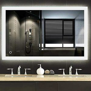 LED badkamerspiegel, Wandspiegel, koel wit + aanraakschakelaar + anticondens + 2835LED (70 * 90cm)