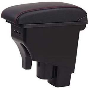 Auto Armsteun Opbergdoos Voor Fit Voor Jazz 2002-2007 Armsteun Doos Decoratie Accessoires Hatchback Center Middenconsole Opslag USB Interface Armsteun Opbergdoos(A1)