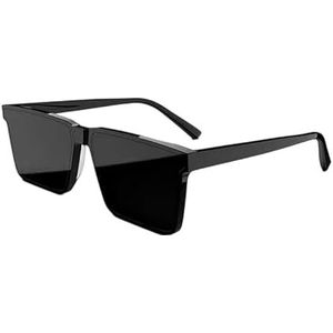 Zonnebril met vierkante plaat, zonnebril in retrostijl for heren, zonnebril met hoge resolutie for autorijden, geschikt for bescherming tegen de zon, vissen, reizen, enz. (Color : Black frame polariz