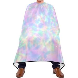 Salon Cape Tie Dye Aquarel Roze Paars Teal Pastel Ornament Haar Knipende Schort Verstelbare Kappers Jurk Unisex Haar Knipjurk Voor Kappers Kinderen Kapsel