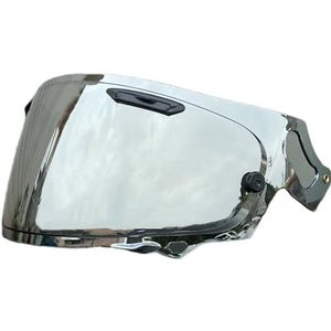 Motorhelm vizier lens, Helmvizier, RX-7X vizier for RX-7V NEO XD VAS-V RX7X Helmschild Windscherm Zonnescherm Capacete Moto Hoge Sterkte Helm Accessoires (Zwart - Alleen for gebruik overdag)(Silver-da