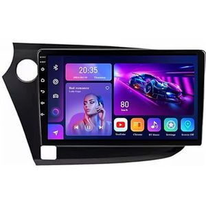 9"" 2 DIN Android 14 Autoradio Stereo voor Honda Insight 2 LHD RHD 2009-2014 met draadloze CarPlay Backup Camera Stuurwielbediening GPS Navigatie Bluetooth(LHD,L900(8+256G))