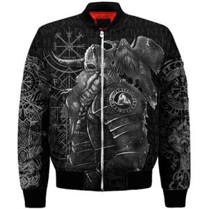 JJLLAZAD Odin Hoodie voor mannen, hoorn vegvisir valknut yggdrasil zomer winter Viking Cosplay kostuums, flight jack, XXL