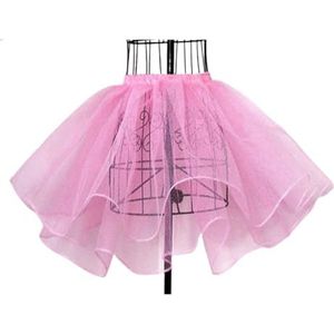 RUJUE Huwelijksceremonie Vrouw Halloween Rok Meisjes Kind Cosplay Party Hard Mesh Korte Jurk Petticoat Ballet Tutu Rockabilly Onderrok Onderrok banket, 1 kleur, Pink