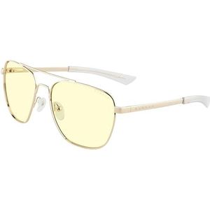 GUNNAR Gaming- en Computerbrillen - MUSTANG - Framekleur: CHROME, Lenstint: Amber (Blokkeren 65% Blauw Licht & 100% UV-licht) - Blauwlichtblokkerende brillen