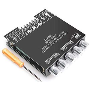 WANGCL 2x50W +100W 2.1 Kanaals Subwoofer Versterker Board met Treble en Bass Control Dual TPA3116 Chip DC 12-24 V Bluetooth en AUX ingangen DIY Draadloze Speakers AMP Board