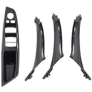 Sierlijst Auto's Voor 5-serie F10 F11 F18 520i 523i 525i 528i 535i Interieur Voordeurpaneel Trim Handgreep Set Vervanging Decoratieve Interieurbekleding(Carbonfiber LHD 4PCS)