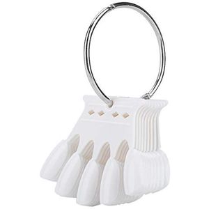 Nail Art Tips, 10 stuks nagellak kleur display kaart praktijk manicure polish gel sjablonen tonen tool (wit)