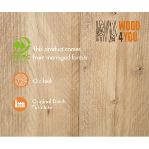Wood4you - Hoekbureau - Memphis - Industrial wood - hout - 200/180
