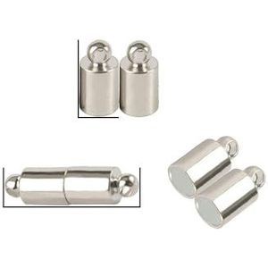 5 sets zilver/goud kleur roestvrij staal magnetische sluitingen connectoren handgemaakt voor sieraden maken DIY armbanden kettingen benodigdheden-5x20mm zilver-5 sets
