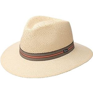 Lipodo Namanto Traveller Strohoed Dames/Heren - Made in Italy zonnehoed zomer hoed strand voor Lente/Zomer - XL (60-61 cm) crèmewit