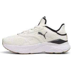 PUMA Dames Softride Mayve Sneaker, warm wit zwart-koolzuurhoudende appel, 6 UK, Warm wit PUMA Black Fizzy Apple, 39 EU