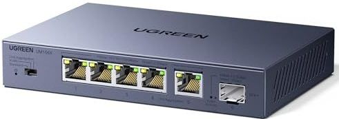 UGREEN - 2.5G LAN Switch - Metalen Behuizing - 5x 2.5G-poorten + 1x 10G SFP+