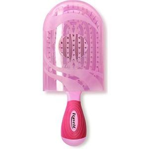 NuWay 4HAIR® Amerikaanse gepatenteerde ontwarrende haarborstel voor mannen en vrouwen - babyroze | Haarkam voor hoofdhuidverzorging - Snel droog ontluchtingsschema - TravelC ontwarrende borstel voor