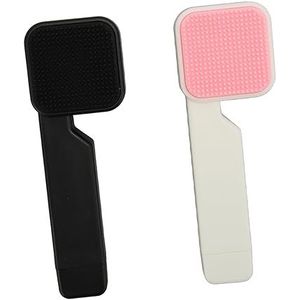 Dubbelzijdige Gezichtsborstel, Gezichtsborstel Zachte Haren 2 Stuks Comfortabel voor Salon voor Het Verminderen van Overtollige Olie