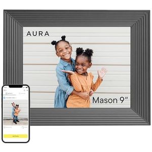 Aura Mason HD digitale fotolijst 9 inch wifi cloud digitale fotolijst, gratis onbeperkte opslag, stuur foto's overal - grafiet