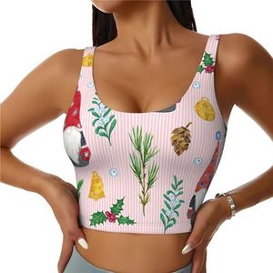 Leuke kabouter 1 Print Comfortabele Vrouwen Sport Vest Yoga Workout Vest voor Vrouwen Lichtgewicht Zomer, Zwart, S