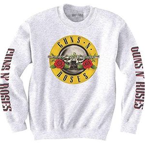 Guns N' Roses Unisex Sweatshirt: Classic Text & Logos (Arm Prints) - Large - White