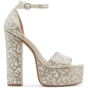 Steve Madden Glam open teen hakken voor dames, Ivoor, 41 EU