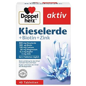 Dubbelhart kiezelaarde + biotine + zink - verpakking van 3 (3 x 40 tabletten)