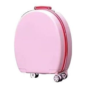 20''Rolling Bagage Set Student Trolley Koffer Op Wielen Cartoon Leuke Afgeronde Bagage for Meisjes Handbagage Koffer (Color : 20 inch Pink)