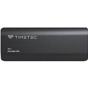 Timetec draagbare externe SSD USB3.2 Gen2 Type C tot 560 MB/s Ultralicht aluminium mini-externe solid-state drive met USB C naar A-kabel/USB A naar C-adapter desktops/laptop/Mac/mobiel - zwart (2 TB)