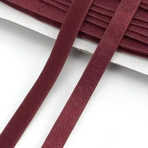 5/10 Meter 12mm Naai-elastiekband voor Sling Ondergoed Rubberen Banden BH-band Nylon Elastiek Tape Kledingaccessoires-Wine-12mm-10 Meter
