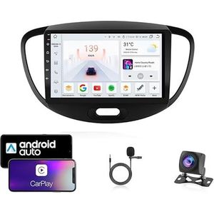 Android 13 Dubbel Din Auto Stereo Touchscreen Auto Stereo Voor Hyundai Grand I10 2008-2012 Met Bluetooth GPS Navigatie WiFi FM Radio USB/SWC/Plug en Play Ondersteuning Carplay&Android Auto(4 Core Wifi