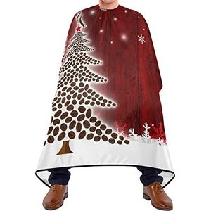 Haarstyling cape, kerstboomdesign, kapperscape, ademend, kapperscape, anti-statische kapperscape voor volwassenen en kinderen, haarstyling 140 x 170 cm
