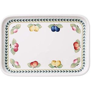 Villeroy en Boch French Garden serveerbord, 32 x 22 cm, premium porselein, wit/kleurrijk