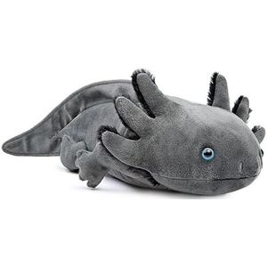 PuffPurrs Knuffeldier, grijze Axolotl pluche knuffeldier, speelgoed, pluche kinderen, Kawaii kussen, schattig voor meisjes, decoratief speelgoed, pluche speelgoed, kerstcadeau, 45 cm