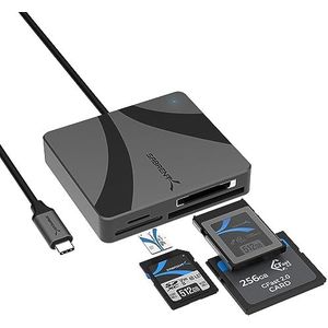 SABRENT CF Express Type B Kaartlezer, Steun SD/Micro SD en Cfast, USB type C (CR-C4PM)