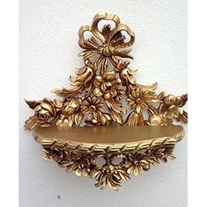 Artissimo Barok console wandconsole/spiegelconsoles/wandplank 38 cm x 35 cm x 15 cm plank bloemenbank goud CP83