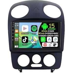 Draadloze Autoradio Android 15 voor VW Volkswagen Beetle 2000-2012 met draadloze carplay en Android Auto Bluetooth USB Wifi 4G GPS Navigatie(S-4(4G+64G),B)