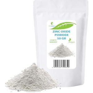 Zinkoxidepoeder (zinc oxide powder) - 50 gr - Cosmetisch ingrediënt, zeer zuiver materiaal, non-nano