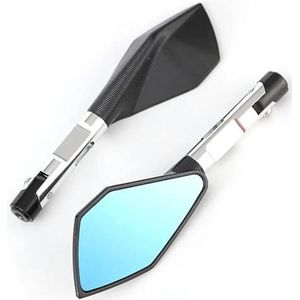 Motorfiets Achteruitkijkspiegels Achteruitkijkspiegel Reflector Spiegel Voor YAMAHA MT-07 MT-09 Paar Achteruitkijkspiegel Accessoires(Zilver)