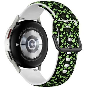 Sportieve zachte band compatibel met Samsung Galaxy Watch 6 / Classic, Galaxy Watch 5 / PRO, Galaxy Watch 4 Classic (Halloween meisjes), siliconen armband, accessoire