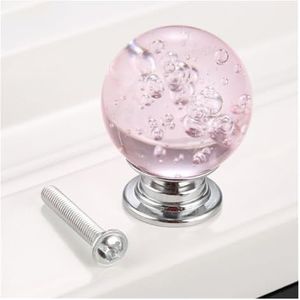 ORAMAI 30MM Diamond Shape Design Crystal Knoppen Kast Trekt Lade Knoppen Keukenkast Handvatten Meubelhandvat Hardware (Color : Pink Pull)