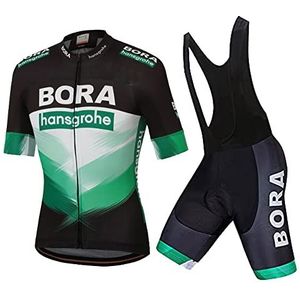 HOMTOL Heren Fietstrui met 3D Gel Padding Mountain Fietsen Shorts korte ademende fietskleding Sport Broek met T-shirt