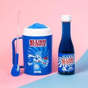 Slush Puppie Slushie Making Cup met blauwe frambozensiroop Official Slush Puppy blauw/rood/wit 1769