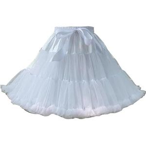 RUJUE Huwelijksceremonie Gaas Rok Super Pluizige Geweld Zachte Sluier Boneless Petticoat Rok Pettiskirt Onderrok banket, 1 kleur, White