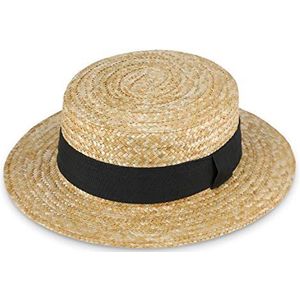 fiebig cirkelzaag strohoed natuur mannen & vrouwen | zonnehoed gemaakt van 100% stro | bootsman gemaakt in Italië | gondelierhoed voor lente & zomer | hoed met lint (59)