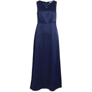 Vila Damesjurk VielLIE S/L BOATNECK MAXI DRESS/DC/KA, donkerblauw, 38