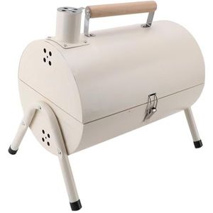 Dubbelzijdige Houtskoolgrill, Draagbare Barbecue met Schoorsteen voor Kamperen en Picknicken, Compact en Duurzaam (2)