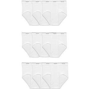Fruit of the Loom Men's Basic White Brief Multipack, X-Large