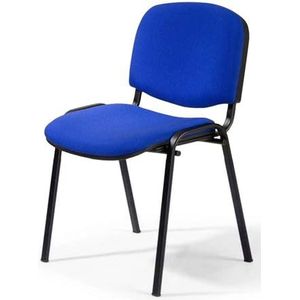 Topsit Office & More Bezoekersstoel ISO, Comfortabele vergaderstoel, stapelbaar, met gevoerde zitting en rugleuning. Individueel artikel (blauw)
