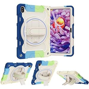 Tablet PC-hoes Kids Case Compatible with Lenovo Tab P11 2020 TB-J606F Case&Tab P11 Plus 2021 TB-J616F/J607F, Multi-Hoek Elastische Beugel+360° Verstelbare Draaibare Handriem Drie-in-een Shell, Valbest